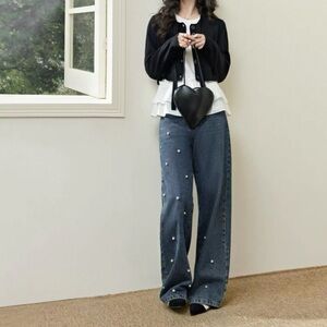 Women's Pearl Embellished Jeans